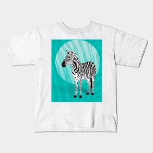 Zebra: cool stripes in pop art Kids T-Shirt